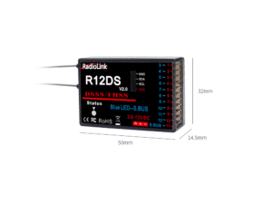 Radiolink R12DS 2.4GHz RC Receiver 12 Channels SBUS_PWM